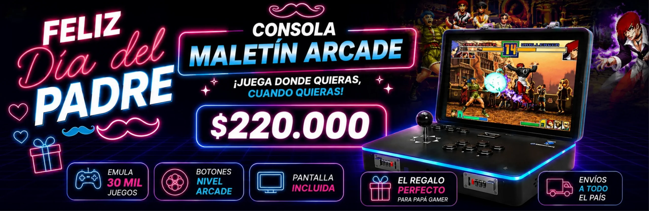 Arcade pantalla portátil 30.000 juegos Arcade con Pantalla