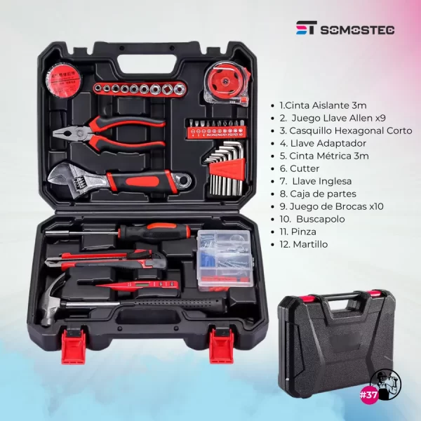 Kit de Herramientas Para el Hogar de 37 Piezas - Imagen 2