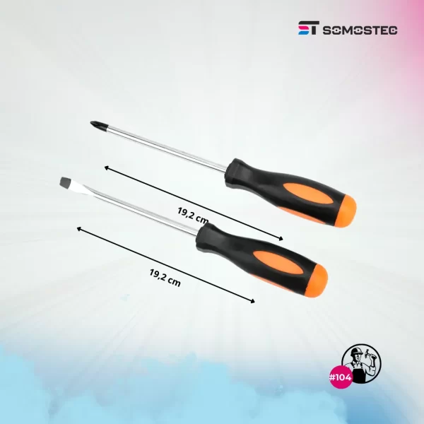 Herramientas ergonómicas y resistentes organizadas en un kit completo.