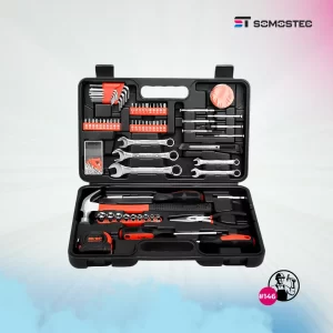 Set de herramientas para el hogar de 146 piezas con caja resistente