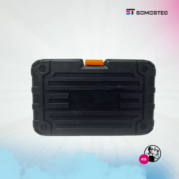 Estuche de herramientas domésticas con destornilladores, martillo y más.
