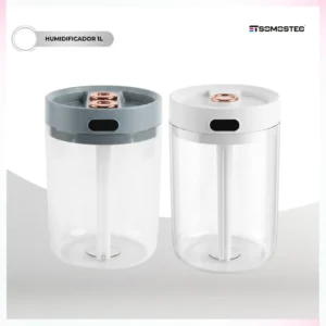 💧 Humidificador Ultrasónico Gran Capacidad 1 Litro – Doble Salida de Vapor, Tanque Transparente y Sistema de Filtro 🌫️