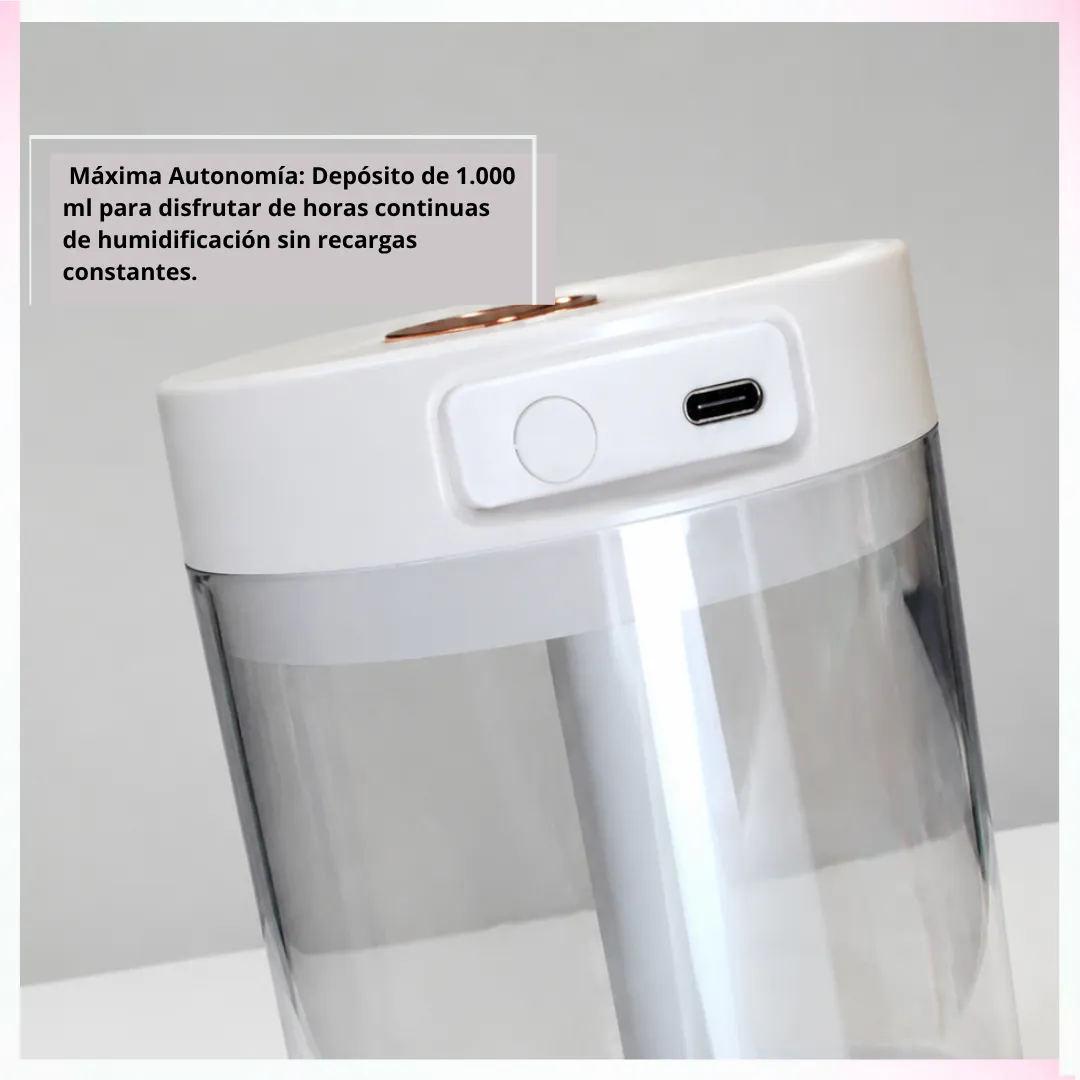 💧 Humidificador Ultrasónico Gran Capacidad 1 Litro – Doble Salida de Vapor, Tanque Transparente y Sistema de Filtro 🌫️ - Imagen 3
