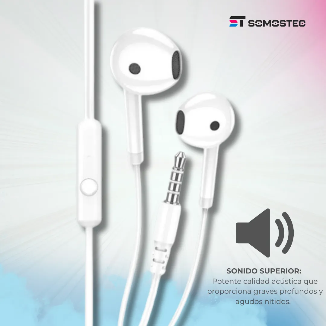 Auriculares con Micrófono KSC-1301 Blanco - Imagen 2
