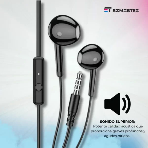 Auriculares con Micrófono KSC-1301 Negro - Imagen 2