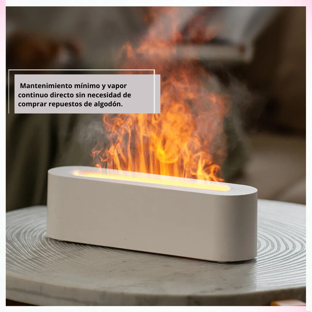 🔥 Humidificador y Difusor Ultrasónico Tipo Flame (Efecto Llama) – Tecnología Directa Sin Filtro con Cable USB y Manual 🌫️ - Imagen 2