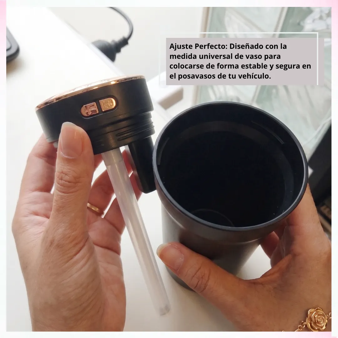 🚗 Humidificador Ultrasónico para Auto H2O – Diseño para Posavasos con Luz RGB y Filtro de Purificación 💧 - Imagen 8