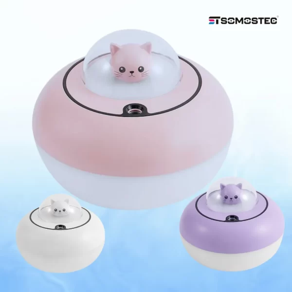 Humidificador Gatito con Nave Espacial LED - Imagen 12