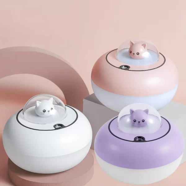 Humidificador Gatito con Nave Espacial LED - Imagen 10