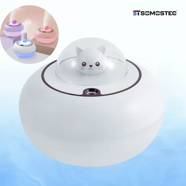 Humidificador Nave Gatito Blanco
