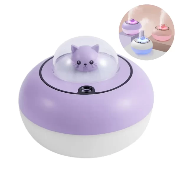 Humidificador Gatito con Nave Espacial LED - Imagen 14