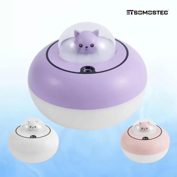 Humidificador Gatito con Nave Espacial LED - Imagen 5