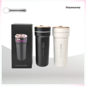 🚗 Humidificador Ultrasónico para Auto H2O – Diseño para Posavasos con Luz RGB y Filtro de Purificación 💧
