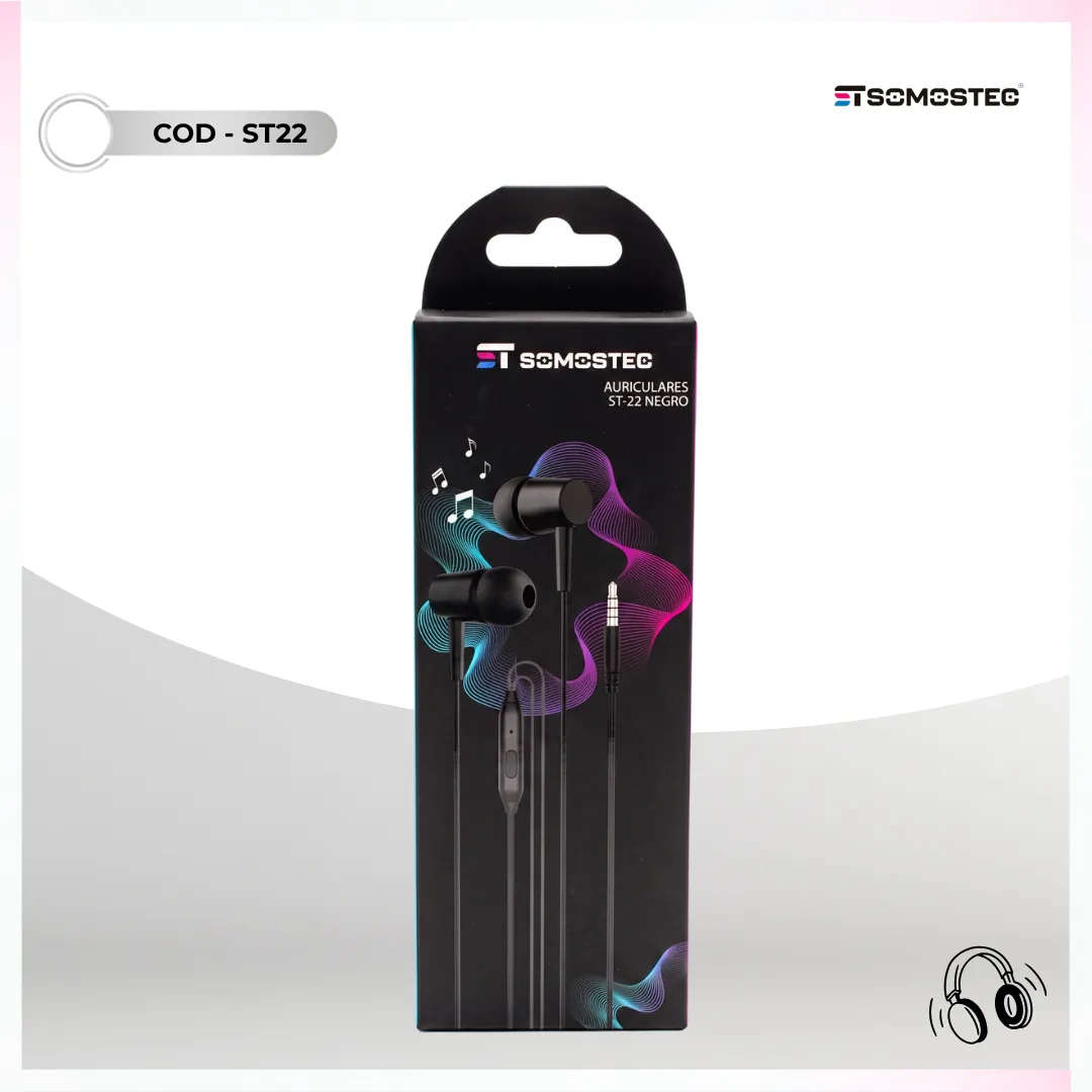 🎧 Auriculares In-Ear con Cable ST11 – Sonido Envolvente y Micrófono Integrado (Conector 3.5mm) 🔌