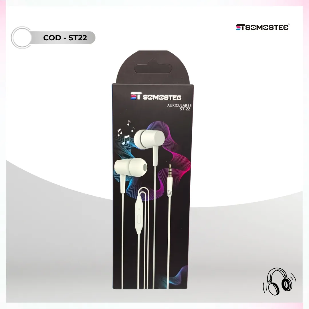 🎧 Auriculares In-Ear con Cable ST11 – Sonido Envolvente y Micrófono Integrado (Conector 3.5mm) 🔌