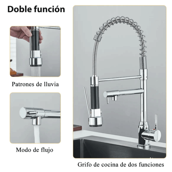 MONOCOMANDO EXTENSIBLE GOURMET PLATA GF-01 - Imagen 3