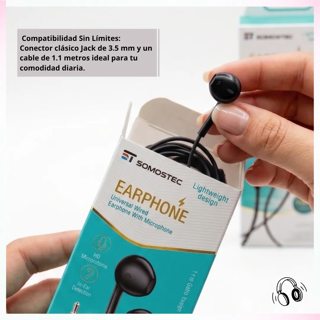 🎧 Auriculares Intraurales con Cable KSC1301 – Sonido HiFi y Micrófono HD (Conector Universal 3.5mm) 🔌 - Imagen 3