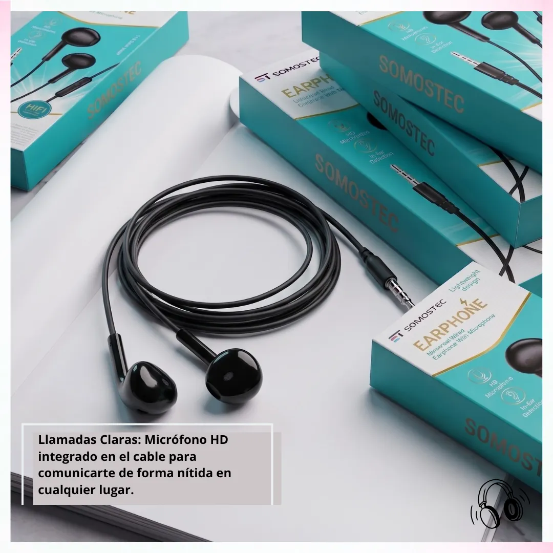🎧 Auriculares Intraurales con Cable KSC1301 – Sonido HiFi y Micrófono HD (Conector Universal 3.5mm) 🔌 - Imagen 4