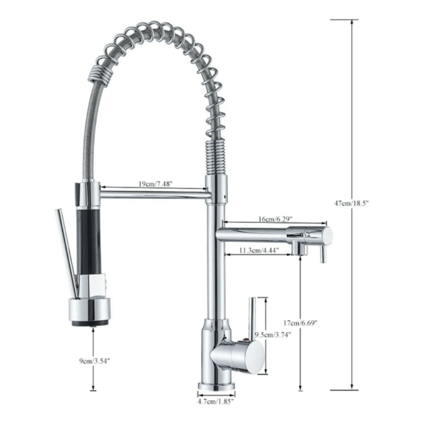 MONOCOMANDO EXTENSIBLE GOURMET PLATA GF-01 - Imagen 5
