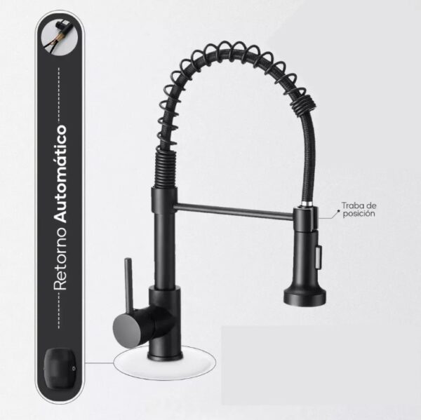 MONOCOMANDO EXTENSIBLE GOURMET NEGRA GF-025 - Imagen 3
