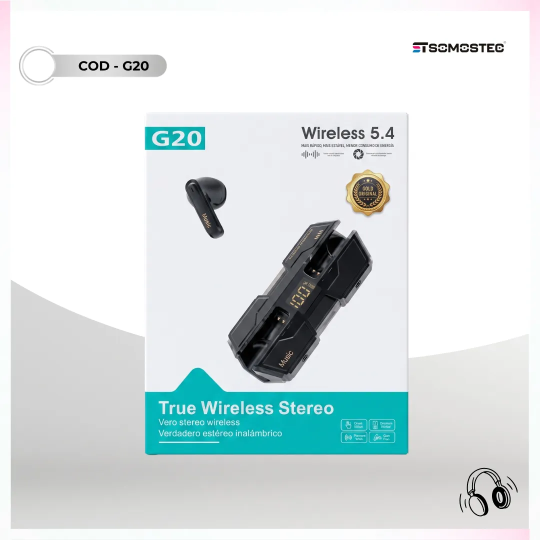 🎧 Auriculares Inalámbricos TWS G20 – Bluetooth 5.4 con Estuche de Carga LED 🔋