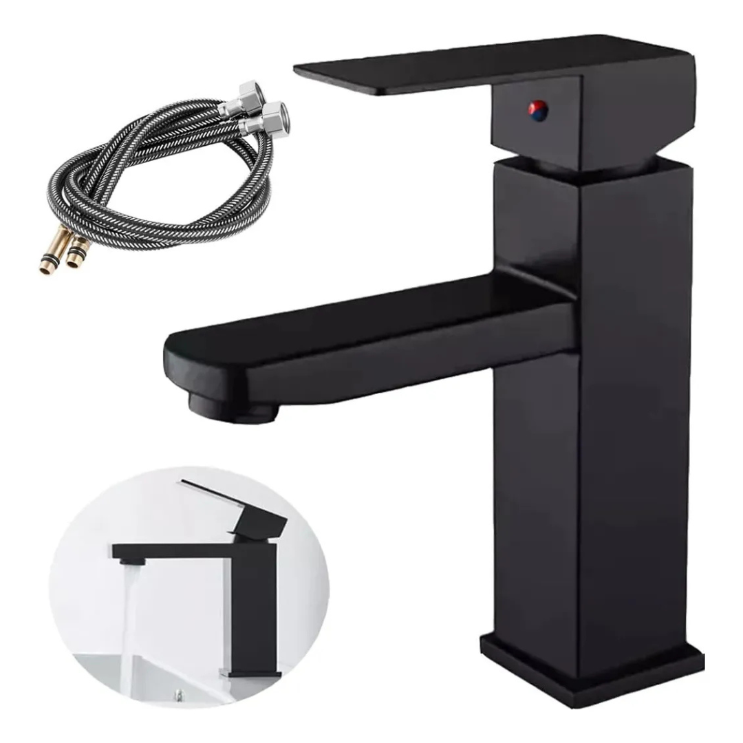 MONOCOMANDO BAÑO CUBO GF-011 NEGRA - Imagen 6