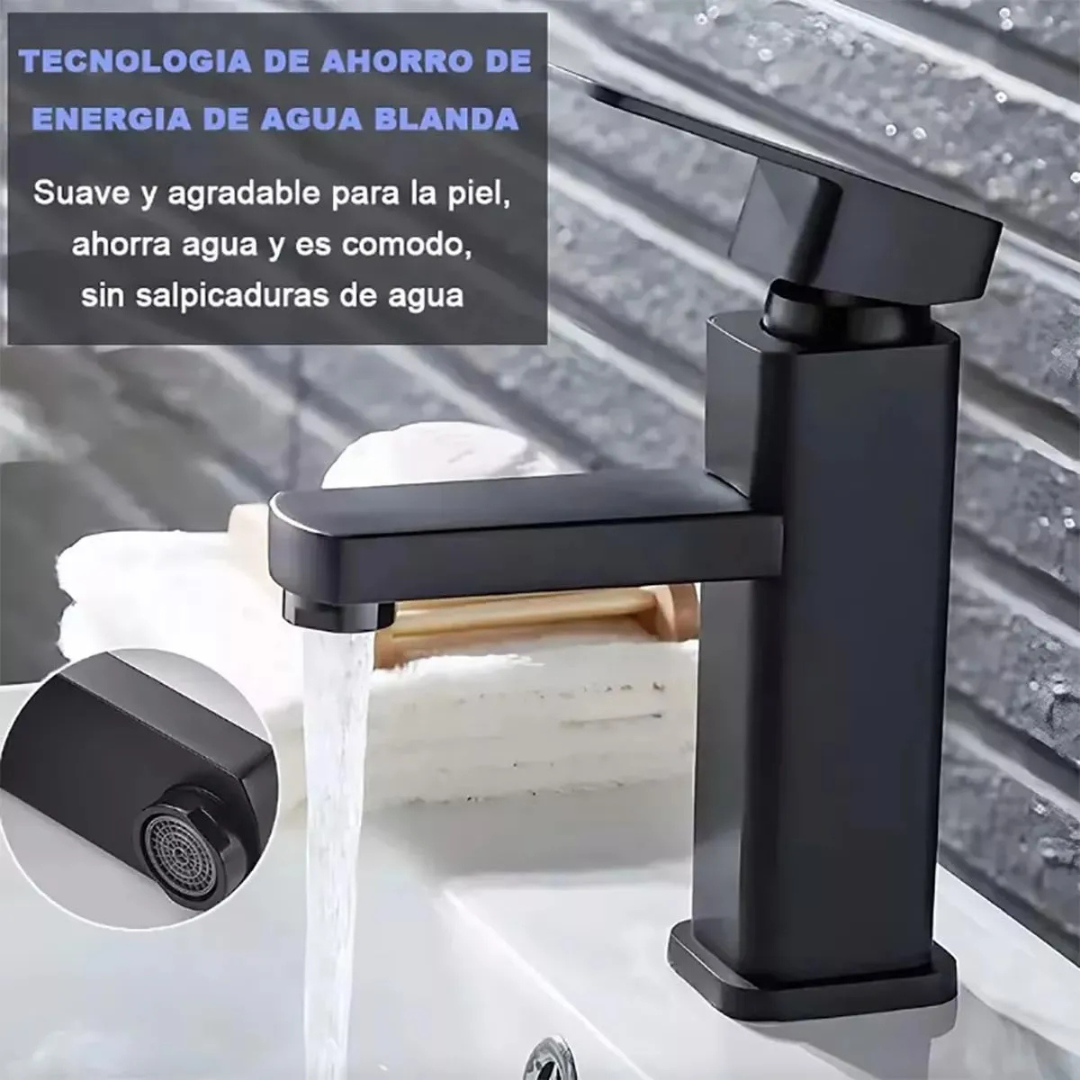 MONOCOMANDO BAÑO CUBO GF-011 NEGRA - Imagen 2