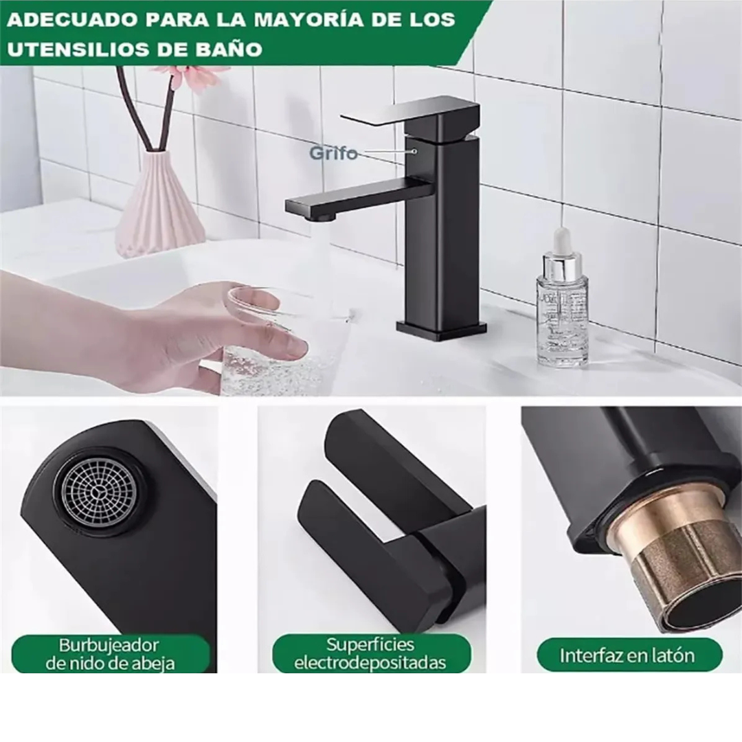 MONOCOMANDO BAÑO CUBO GF-011 NEGRA - Imagen 5