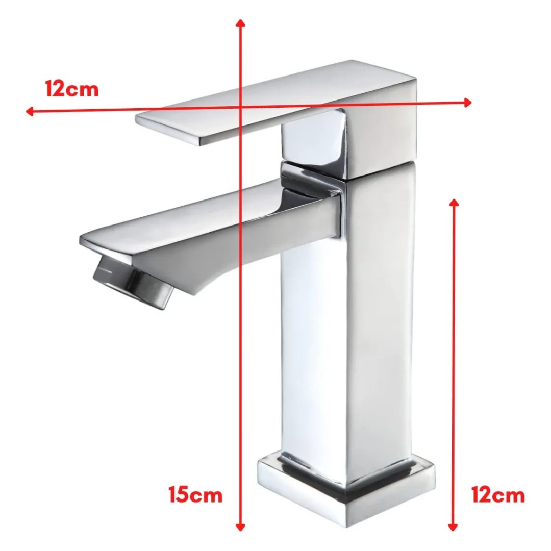 MONOCOMANDO BAÑO CUBO GF-010 PLATA - Imagen 4