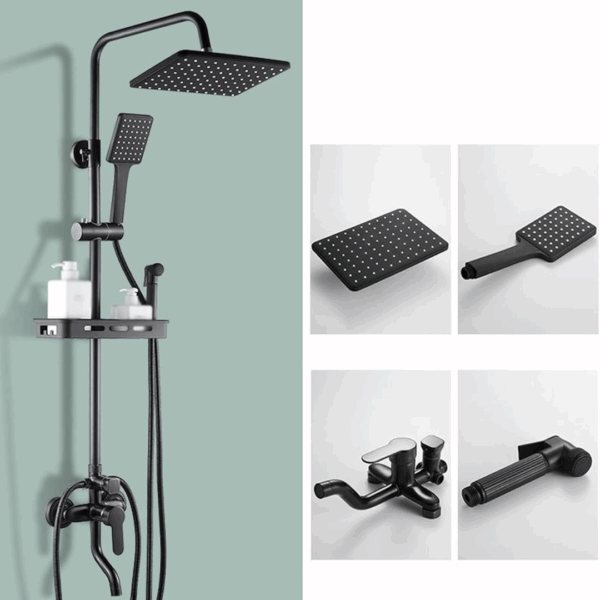 DUCHA COLUMNA EXTERIOR NEGRA GF-019 - Imagen 2