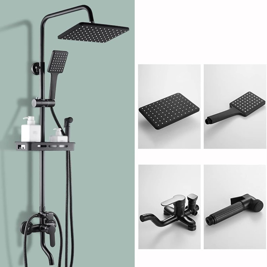 DUCHA COLUMNA EXTERIOR NEGRA GF-019 - Imagen 2