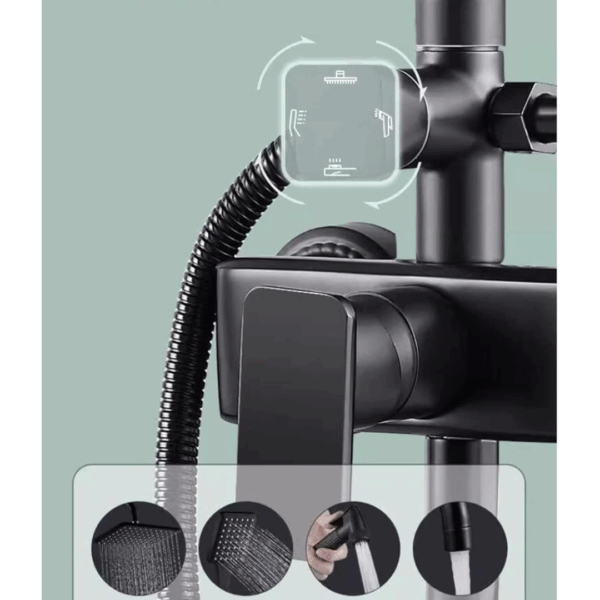 DUCHA COLUMNA EXTERIOR NEGRA GF-019 - Imagen 5