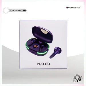 🎧 Auriculares Inalámbricos TWS Pro 80 – Sonido Envolvente con Estilo Gaming y Display Digital LED 🔋
