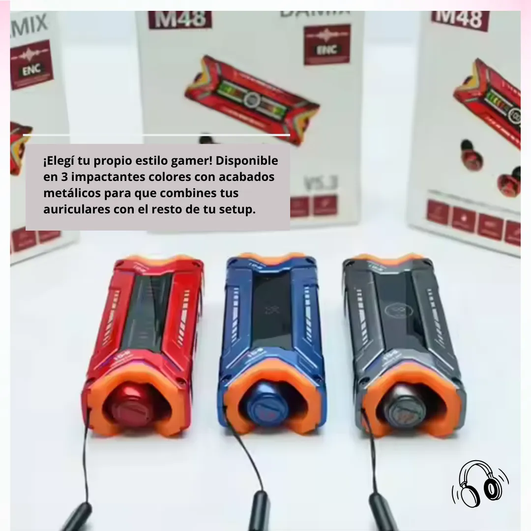 🎧 Auriculares Inalámbricos Gaming M48 – Bluetooth 5.3 con Cancelación de Ruido 🔋 - Imagen 5